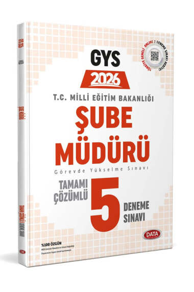 Data Yayınları Milli Eğitim Bakanlığı Şube Müdürü GYS Tamamı Çözümlü 5 Deneme Sınavı - 1
