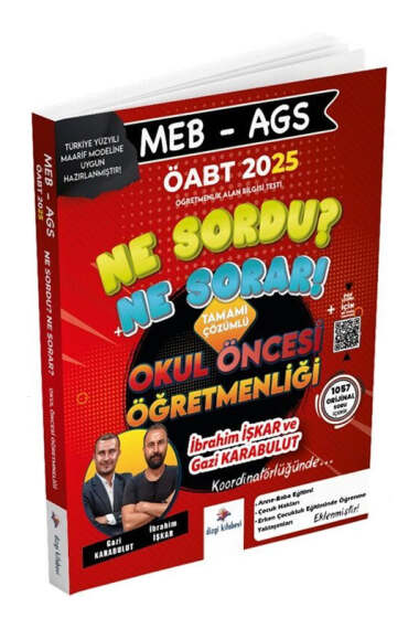 Dizgi Kitap 2025 MEB AGS ÖABT Ne Sordu? Ne Sorar! Okul Öncesi Öğretmenliği Soru Bankası - 1