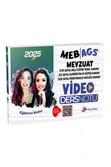 Dizgi Kitap 2025 MEB AGS Mevzuat (222, 1739, 7528 Sayılı Kanun) Video Ders Notu Eğitimci İkizler - 1