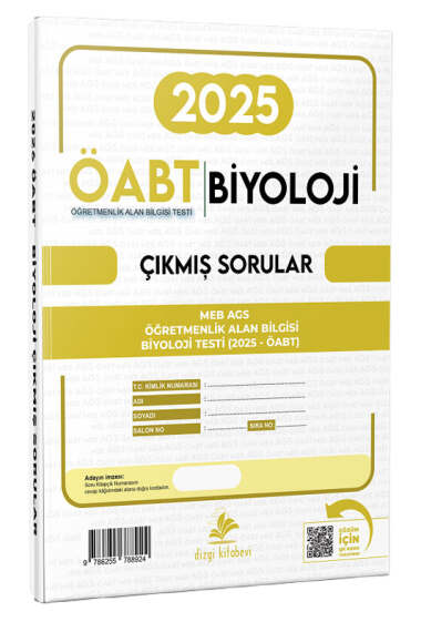 Dizgi Kitap ÖABT MEB-AGS Biyoloji Öğretmenliği 2025 Sınavı Çıkmış Sorular Çözümlü - 1