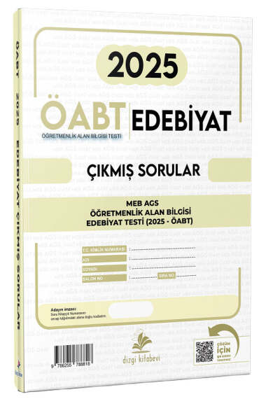 Dizgi Kitap ÖABT MEB-AGS Türk Dili ve Edebiyatı Öğretmenliği 2025 Sınavı Çıkmış Sorular - 1