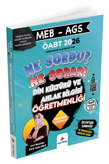 Dizgi Kitap 2026 ÖABT MEB-AGS Din Kültürü ve Ahlak Bilgisi Öğretmenliği Ne Sordu Ne Sorar Soru Bankası Çözümlü - 1