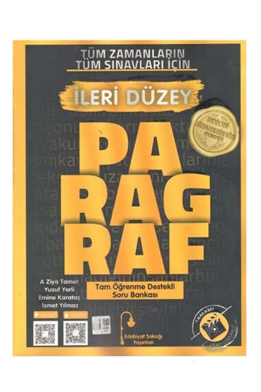 Edebiyat Sokağı Tüm Zamanların Tüm Sınavları İçin Paragraf İleri Düzey Soru Bankası - 1