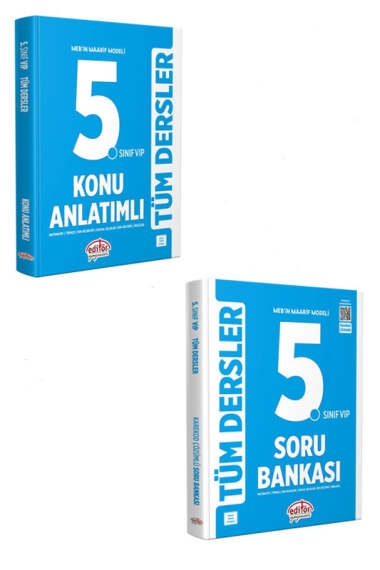 Editör Yayınları 2025 5.Sınıf Tüm Dersler Konu Anlatımı ve Soru Bankası Seti - 1