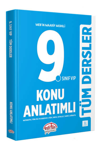 Editör Yayınları 2025 9. Sınıf VIP Tüm Dersler Konu Anlatımlı - 1