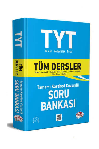 Editör Yayınları 2025 TYT Tüm Dersler Tamamı Çözümlü Soru Bankası - 1