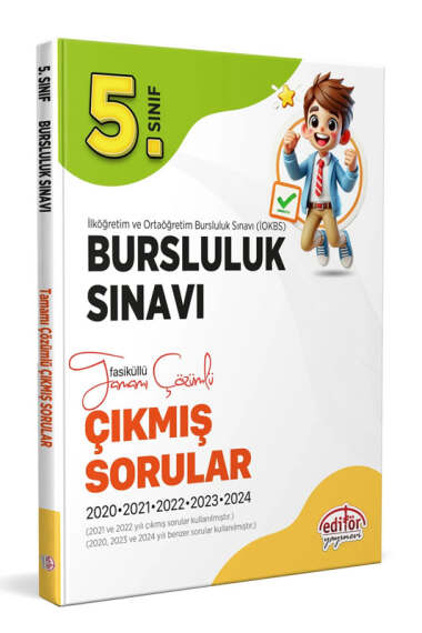 Editör Yayınları 5.Sınıf Bursluluk 5 Yıl Çıkmış Sorular ve Çözümleri - 1