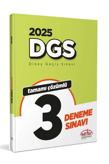 Editör Yayınları 2025 DGS Tamamı Çözümlü 3 Deneme Sınavı - 1