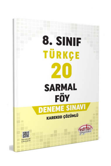 Editör Yayınları 8.Sınıf Türkçe 20 Sarmal Föy Deneme Sınavı - 1