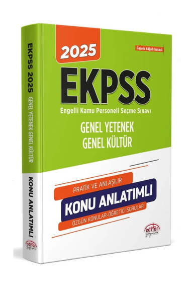 Editör Yayınları 2025 E-KPSS GK-GY Tek Kitap Konu Anlatımı - 1