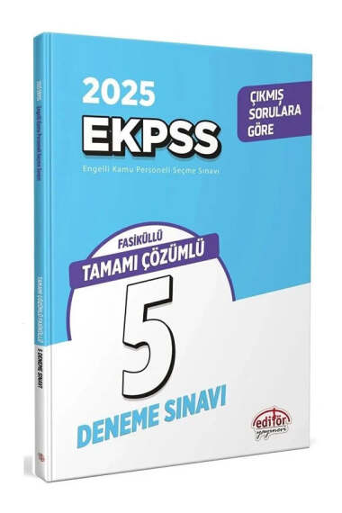 Editör Yayınları 2025 E-KPSS Tamamı Çözümlü Fasiküllü 5 Deneme Sınavı - 1