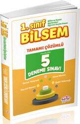 Editör Yayınları 1.Sınıf Bilsem Tamamı Çözümlü 5 Deneme Sınavı - Editör Yayınları