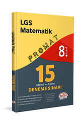 Editör Yayınevi 8. Sınıf Promat LGS Matematik 15 Deneme Sınavı - Editör Yayınları