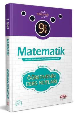 Editör Yayınları 9.Sınıf Matematik Öğretmenin Ders Notları - 1