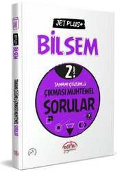 Editör Yayınları 2. Sınıf Bilsem Jet Plus Tamamı Çözümlü Çıkması Muhtemel Sorular - Editör Yayınları