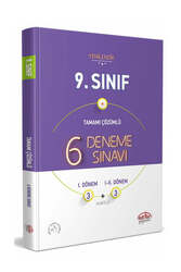 Editör Yayınları 2023 9. Sınıf 6 (3+3) Deneme Sınavı Tamamı Çözümlü - Editör Yayınları