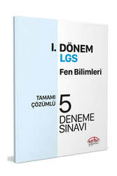 Editör Yayınları LGS 1.Dönem Fen Bilimleri Tamamı Çözümlü 5 Deneme - Editör Yayınları