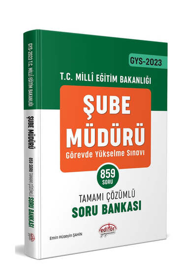 Editör Yayınları 2023 GYS Milli Eğitim Bakanlığı Şube Müdürlüğü Soru Bankası - 1