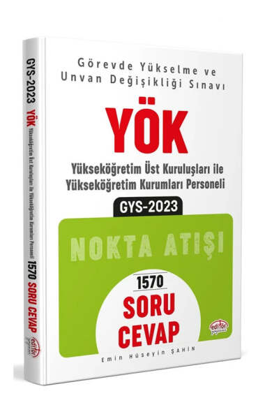 Editör Yayınları Yükseköğretim Kurumu (YÖK) GYS Nokta Atışı Soru-Cevap - 1