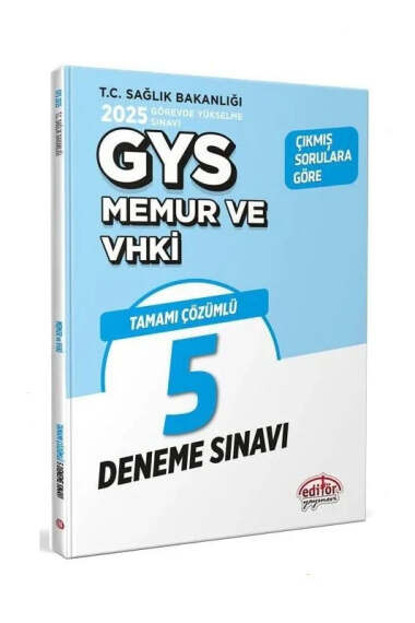 Editör Yayınları 2025 T.C. Sağlık Bakanlığı Memur ve VHKİ 5 Deneme - 1