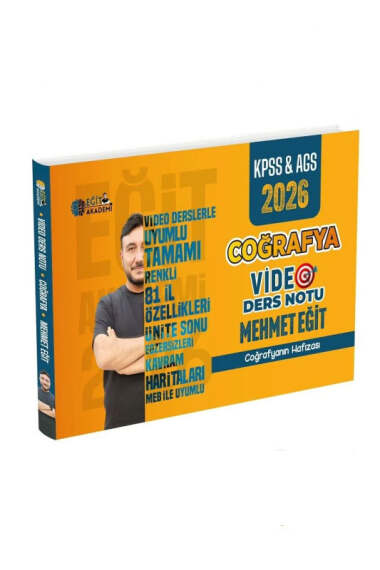 Eğit Akademi 2026 KPSS & MEB-AGS Coğrafya Video Ders Notu - 1