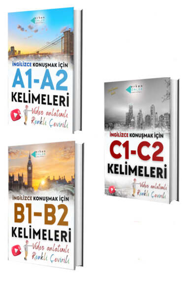 Erkan Önler Yayınları İngilizce Konuşmak İçin A1-A2 & B1-B2 & C1-C2 Kelimeleri Seti (3 Kitap) - 1