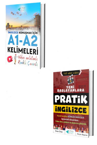 Erkan Önler Yayınları Yeni Başlayanlara Pratik İngilizce ve A1-A2 Kelimeleri Seti (2 Kitap) - 1