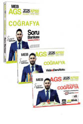 HocaWebde Yayınları 2025 MEB AGS KPSS Coğrafya Soru Bankası - Video Ders Notları - Harita Seti (3 Kitap) - Hocawebde Yayınları