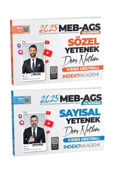 İndeks Akademi 2025 MEB-AGS Sözel ve Sayısal Yetenek Ders Notları Seti - 1