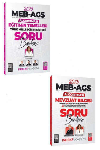 İndeks Akademi 2025 MEB AGS Eğitimin Temelleri Türk Milli Eğitim Sistemi ve Mevzuat Soru Bankası Seti - 1