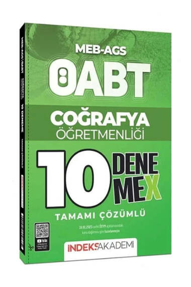 İndeks Akademi MEB-AGS ÖABT Coğrafya Öğretmenliği 10 DenemeX - 1