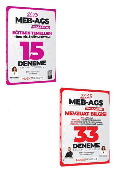 İndeks Akademi 2025 MEB-AGS Eğitimin Temelleri ve Mevzuat Bilgisi Deneme Seti - 1