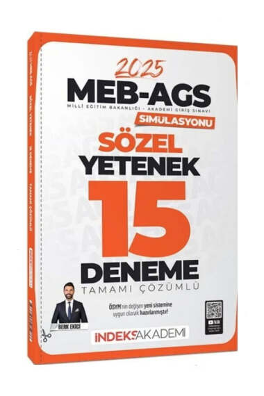 İndeks Akademi 2025 MEB-AGS Simülasyonu Sözel Yetenek 15 Deneme - 1