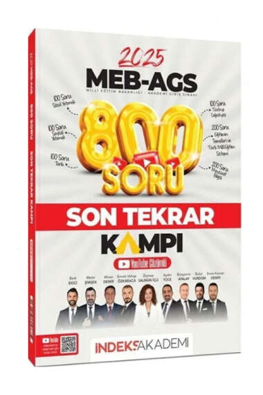 İndeks Akademi 2025 MEB-AGS Tüm Dersler Son Tekrar Kampı 800 Soru Bankası - 1