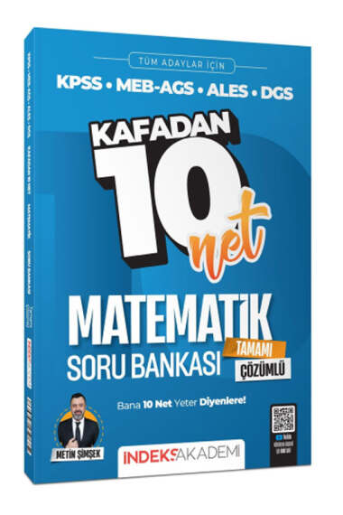 İndeks Akademi KPSS MEB-AGS ALES DGS Matematik Kafadan 10 Net Soru Bankası - 1