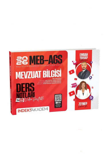 İndeks Akademi 2026 MEB-AGS Mevzuat Bilgisi Video Ders Notları - 1