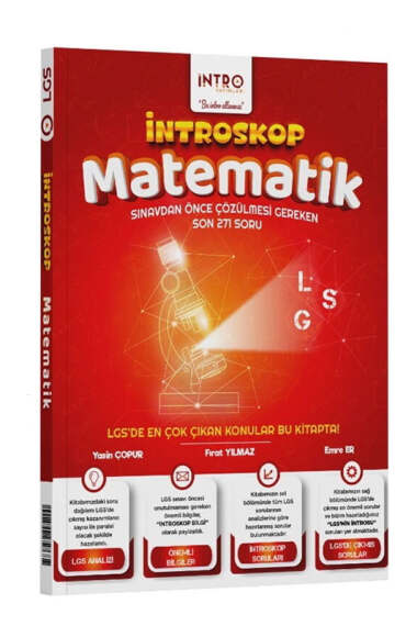 İntro Yayınları 8.Sınıf LGS Matematik İntroskop Soru Bankası - 1