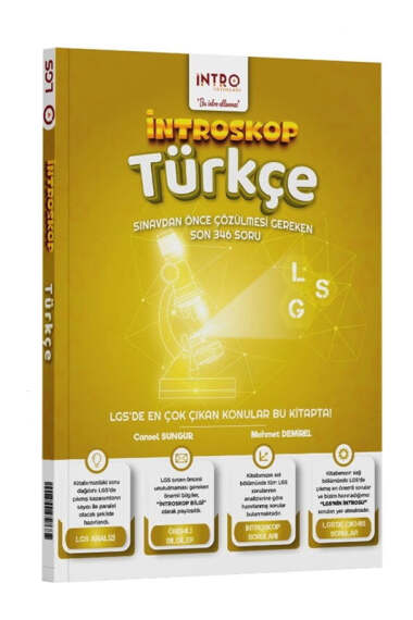 İntro Yayınları 8.Sınıf LGS Türkçe İntroskop Soru Bankası - 1