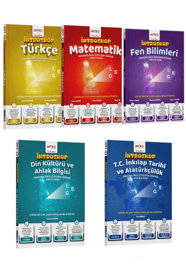 İntro Yayınları 8.Sınıf LGS Tüm Dersler İntroskop Soru Bankası Seti (5 Kitap) - 1