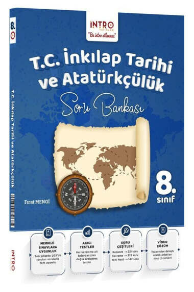 İntro Yayınları 8. Sınıf T.C. İnkılap Tarihi ve Atatürkçülük Soru Bankası - 1