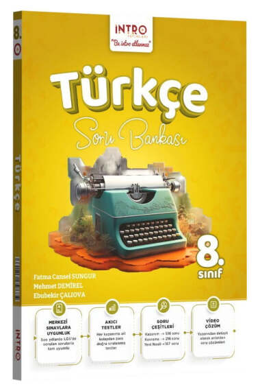 İntro Yayınları 8.Sınıf Türkçe Soru Bankası - 1