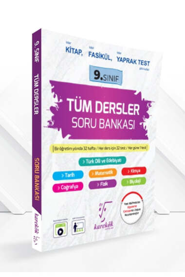 Karekök Yayınları 2025 9.Sınıf Tüm Dersler Soru Bankası - 1