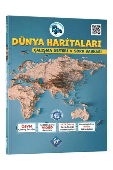 KR Akademi Yayınları 2025 Coğrafyanın Kodları Dünya Haritaları Çalışma Defteri ve Soru Bankası - 1