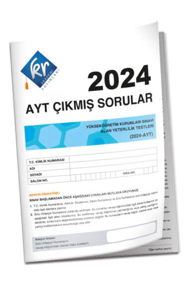 KR Akademi Yayınları 2024 AYT Çıkmış Sorular Tıpkı Basım Kitapçığı - 1