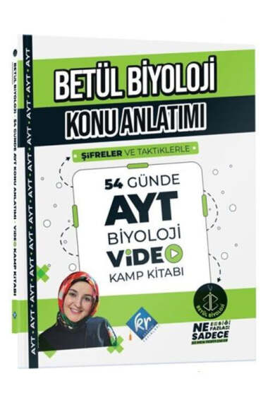 KR Akademi Yayınları Betül Biyoloji Konu Anlatımı 54 Günde AYT Biyoloji Video Kamp Kitabı - 1