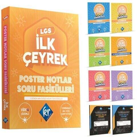 KR Akademi 8. Sınıf LGS İlk Çeyrek Poster Notlar Soru Fasikülleri ...