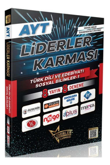 Liderler Karması Yayınları 2025 AYT Türk Dili ve Edebiyatı Sosyal Bilimler-1 8 Yayın 8 Deneme - 1