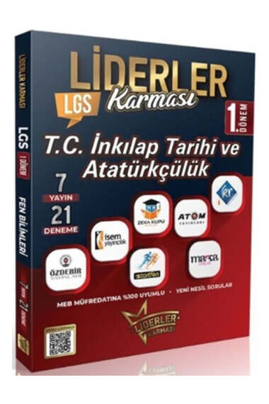 Liderler Karması Yayınları 8.Sınıf LGS 1.Dönem T.C İnkılap Tarihi ve Atatürkçülük 7 Yayın 14 Deneme - 1