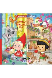 2 Hikaye 1 Kitap Kırmızı Başlıklı Kız Pinokyo LimonKIDS - LimonKIDS