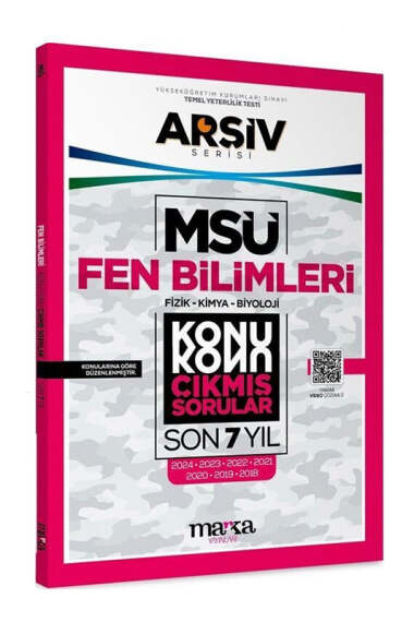 Marka Yayınları 2025 Arşiv Serisi MSÜ Fen Bilimleri Konu Konu Son 7 Yıl Çıkmış Sorular - 1